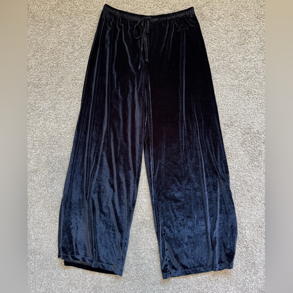 Black Velvet Pants L